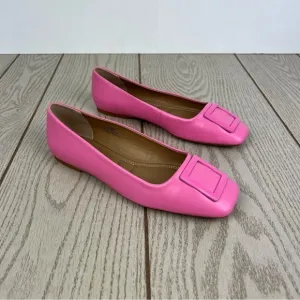 Journee Collection Women's Zimia Square Toe Ornamented Ballet Flats 8 Pink $80