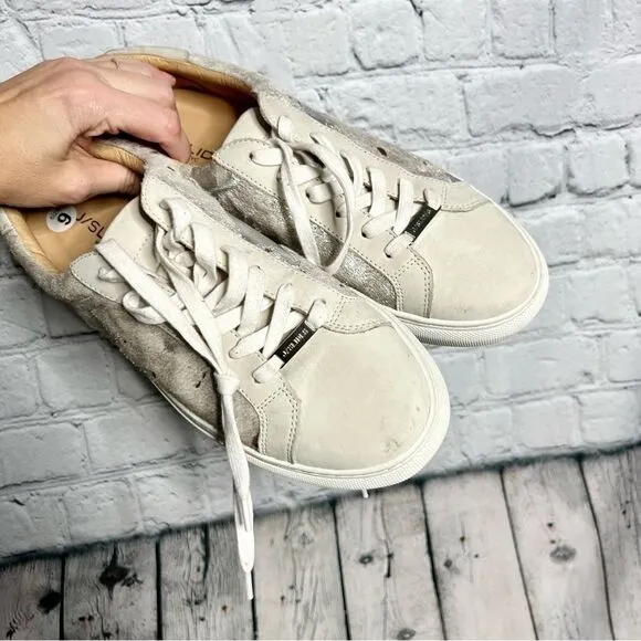J/Slides metallic calf hair leather Lacee sneakers size 9M new