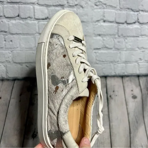J/Slides metallic calf hair leather Lacee sneakers size 9M new