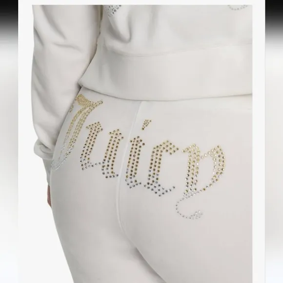 Juicy Couture womens Rib Waist Velour Pant W/Drawcord
