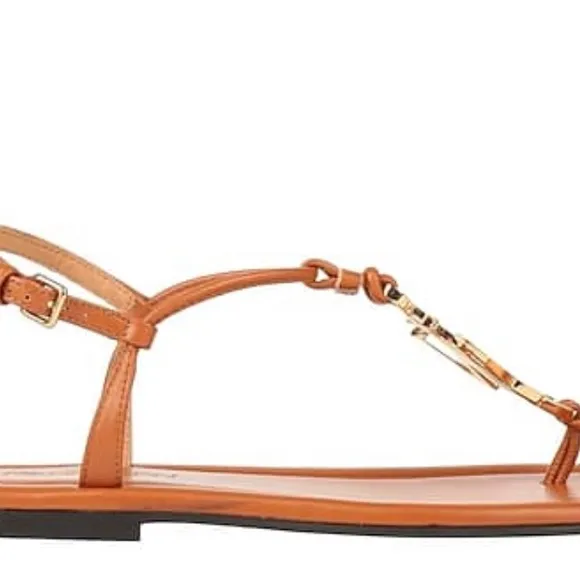 JW Anderson calfskin leather thong sandals with gold JW hardware. NWT/6.5.