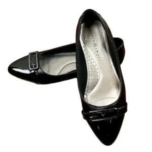 Karen Scott Caddy Black Buckled Pointed Toe Flats Size 11M
