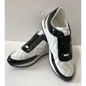 Karl Lagerfeld Paris Melody Slip on Sneakers Women's Size 8.5 White/Black