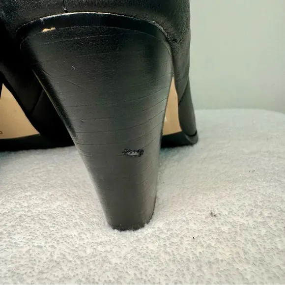 Karl Lagerfeld Paris ‘Provence’ Black Leather Western Ankle Boots Women’s Sz 7.5