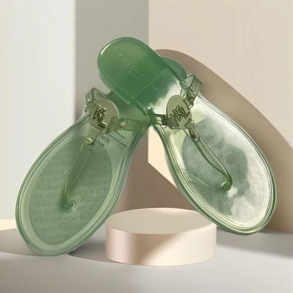 Karl Lagerfeld Sandals  NIB Mint Color Transparent Thong Sandal Size 7