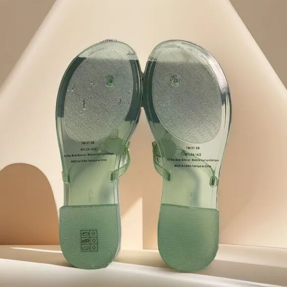 Karl Lagerfeld Sandals  NIB Mint Color Transparent Thong Sandal Size 7