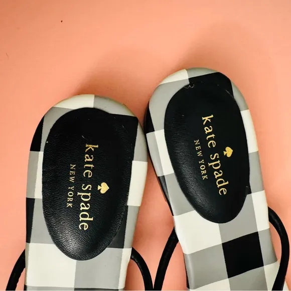 Kate Spade Black and White Checkered Women's Sandals