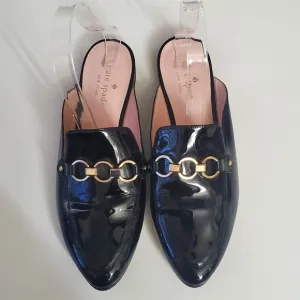 Kate Spade Cece Too loafers Mules black patent 6.5