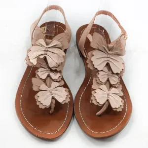 KATE SPADE Celo Butterfly Rose Gold/Pale Pink Nappa Thong Sandals