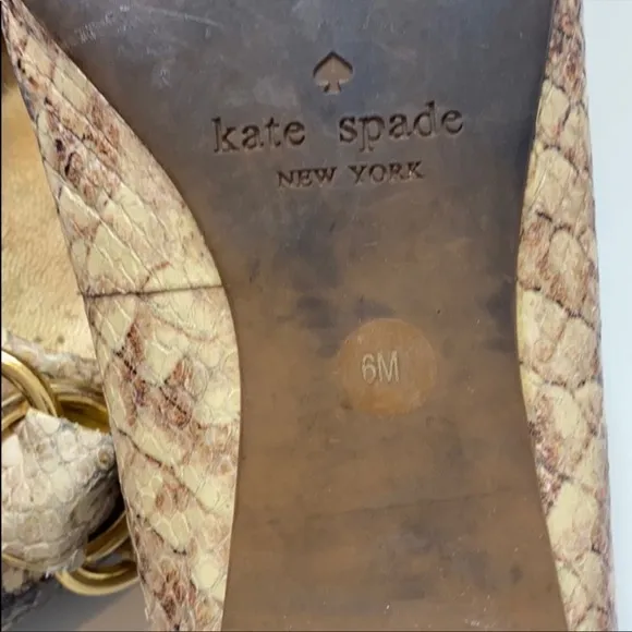 Kate Spade Eryn Snake Print Flats Size 6