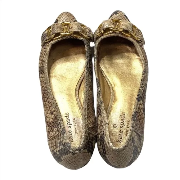 Kate Spade Eryn Snake Print Flats Size 6