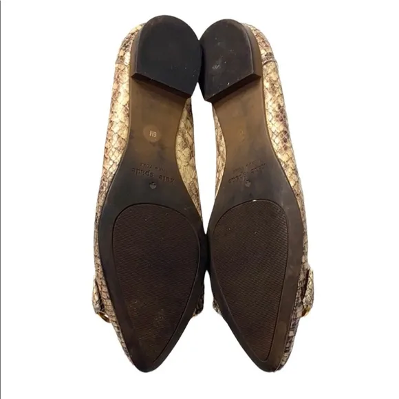 Kate Spade Eryn Snake Print Flats Size 6