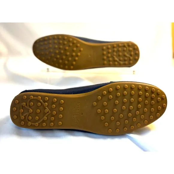 Kate Spade NY Cheshire Loafer  9B Woman Shoes AETREX INSOLE  Navy Blue leather