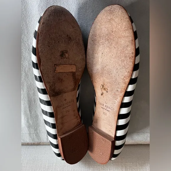 Kate Spade Willa Black &amp;‎ White Flats