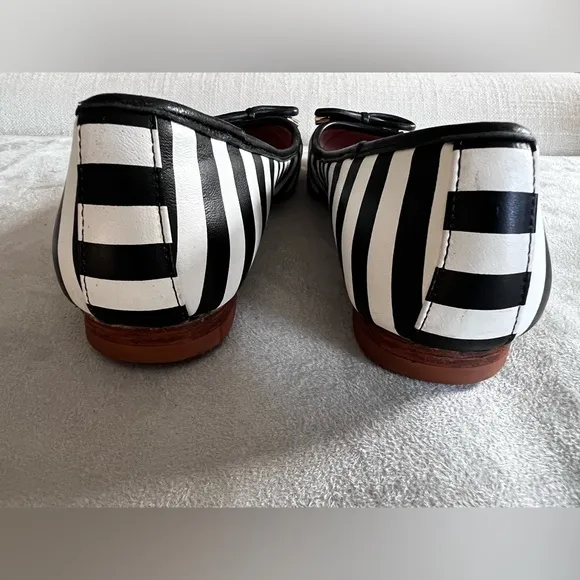 Kate Spade Willa Black &amp;‎ White Flats