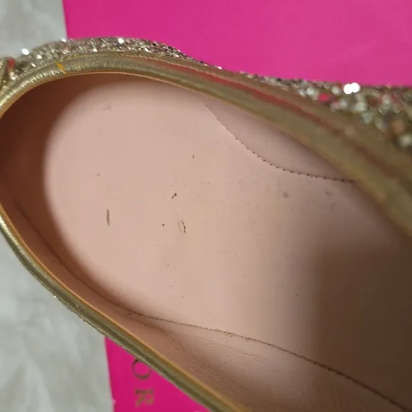 Kate Spade Willa gold glitter heels 8.5
