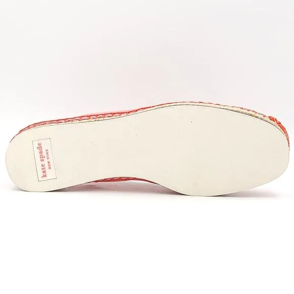 Kate Spade Women Knottingham Espadrille Ballet Flats Size US 5.5B Pink Red Knit