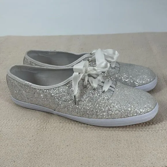 Kate Spade x Keds New York Champion Glitter Sneakers Women’s Size 8.5