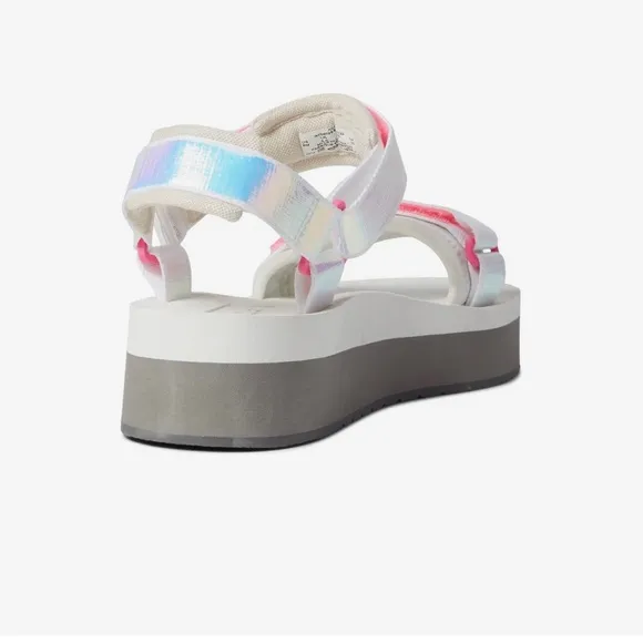 Keds Trio Women’s Iridescent White Platform Summer Sandals Size 11 NWT