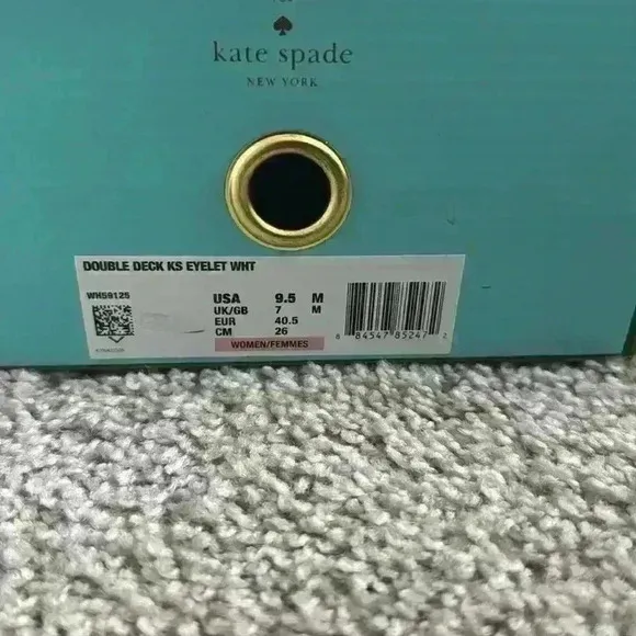 Keds x Kate Spade White Eyelet Slip-On Sneakers Size 9 - Double Decker, Casual