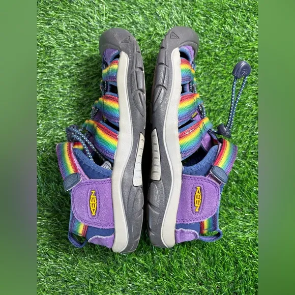 Keen Big Kids’ Newport H2 Sandals-Size: 4-Multi-Color-Preowned, Very Good Cond.
