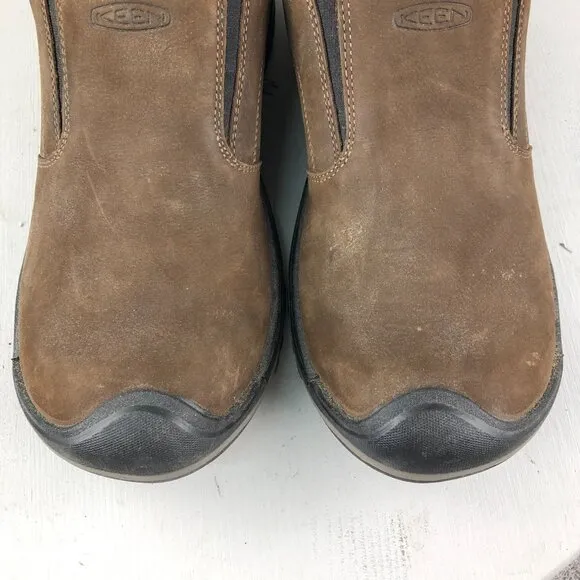 Keen Men's Size 12 Rialto Dark Earth Brown Leather Slip On Casual Loafers Shoes