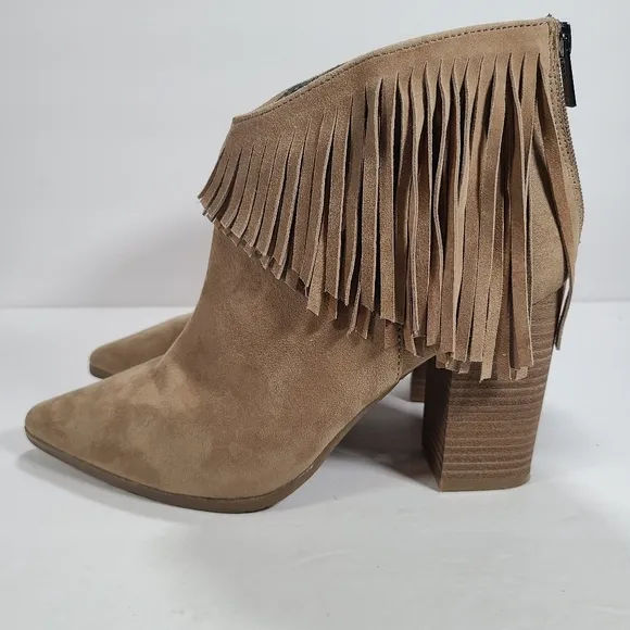 Kenneth Cole Reaction Pull Ashore Fringe Ankle Boots Women's Size 10