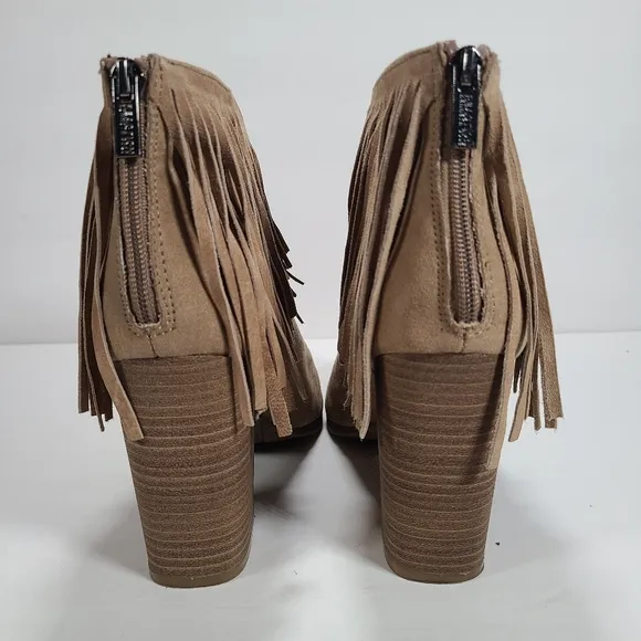 Kenneth Cole Reaction Pull Ashore Fringe Ankle Boots Women's Size 10
