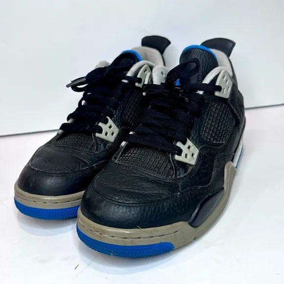 Kids Black and Blue Jordan Sneakers