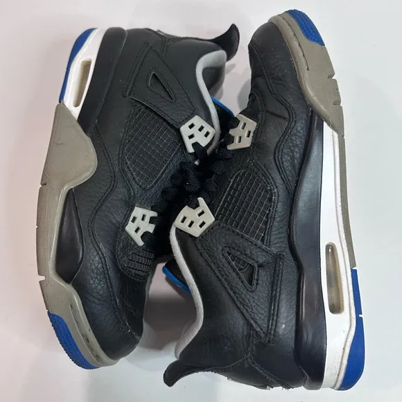 Kids Black and Blue Jordan Sneakers