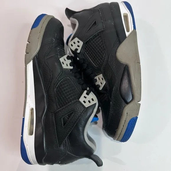 Kids Black and Blue Jordan Sneakers