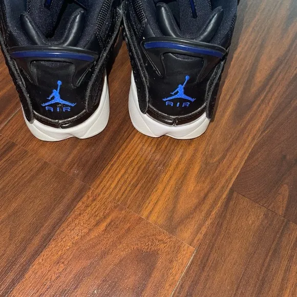 Kids Black and Blue Jordan Sneakers