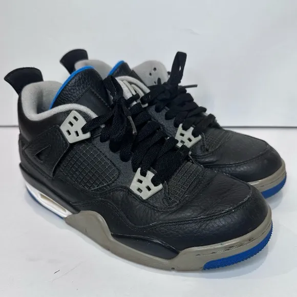 Kids Black and Blue Jordan Sneakers