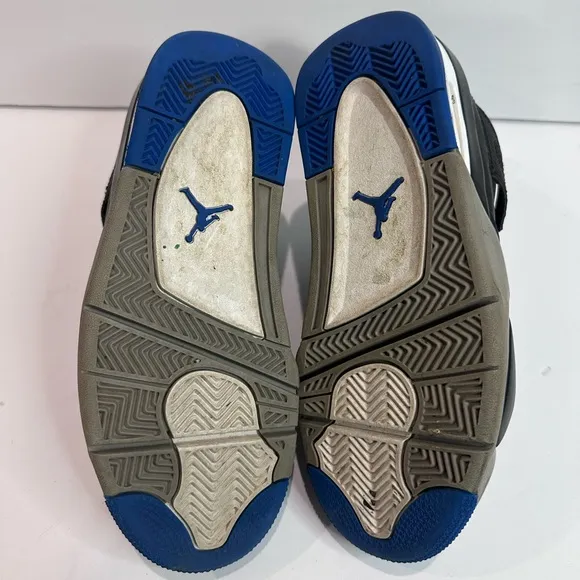 Kids Black and Blue Jordan Sneakers