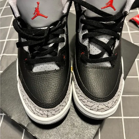 Kids Black and Red Jordan, Sneakers wore one time, but ran too small