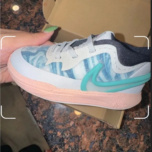 Kids Blue and Pink Sneakers