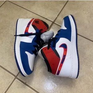 Kids Blue and Red Sneakers