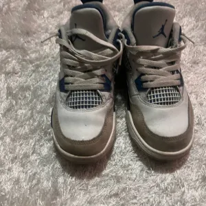Kids Blue and White Jordan Sneakers