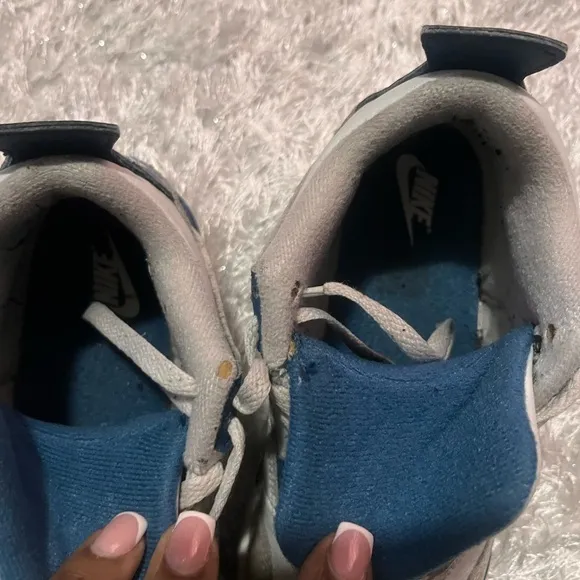 Kids Blue and White Jordan Sneakers