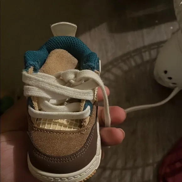 Kids' Brown and Teal Sneakers