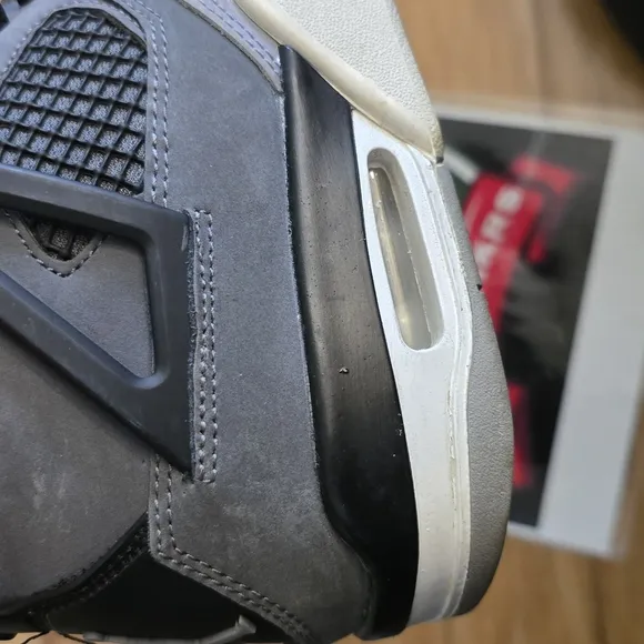 Kids Gray and Black Sneakers with Red Accents