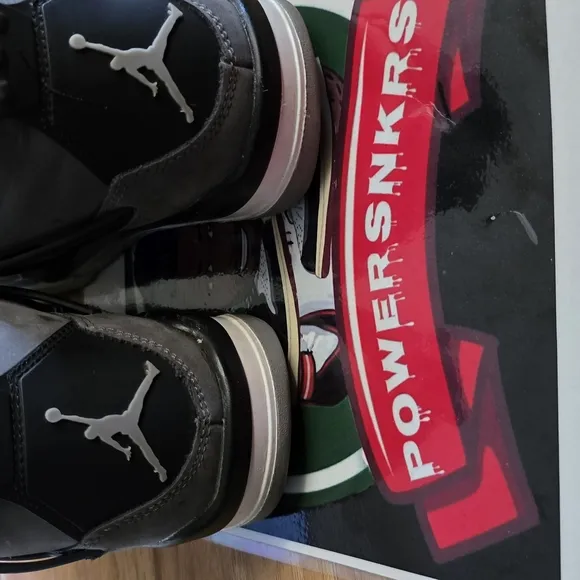 Kids Gray and Black Sneakers with Red Accents