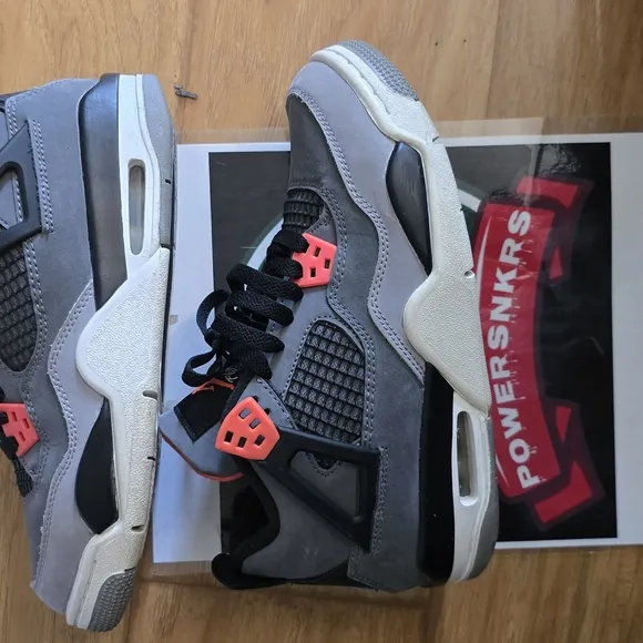 Kids Gray and Black Sneakers with Red Accents