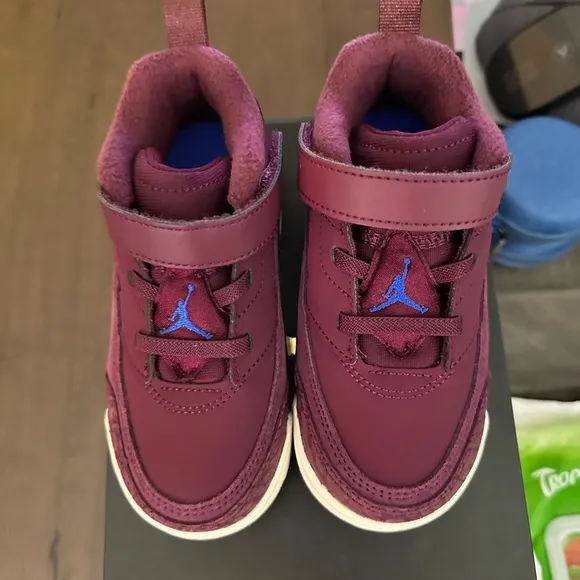 Kids Jordan Spizike Low (TD) Maroon Sneakers