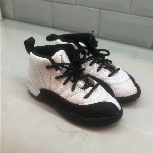 Kids Jordan's Black and White Sneakers