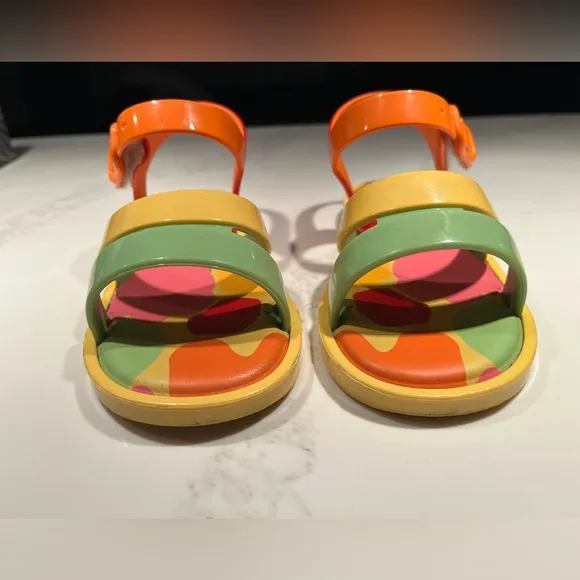Kids Mini Melissa colorland sandals in melflex PVC.  Size 12.
