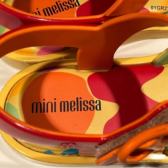Kids Mini Melissa colorland sandals in melflex PVC.  Size 12.