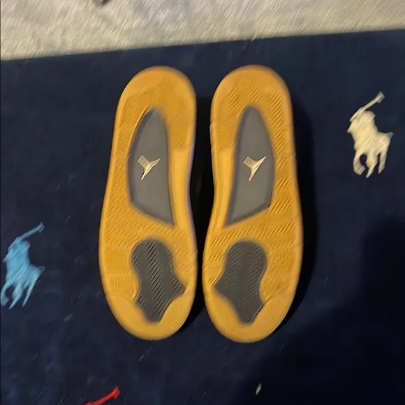 Kids Navy and Yellow Sneakers