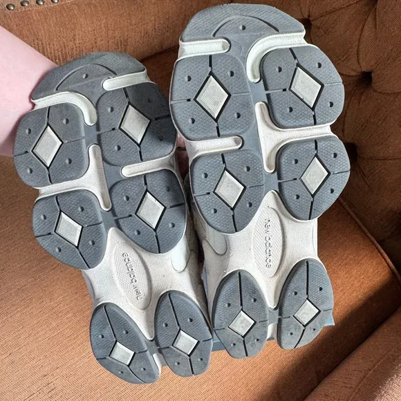 Kids New Balance Gray and Light Pink Sneakers