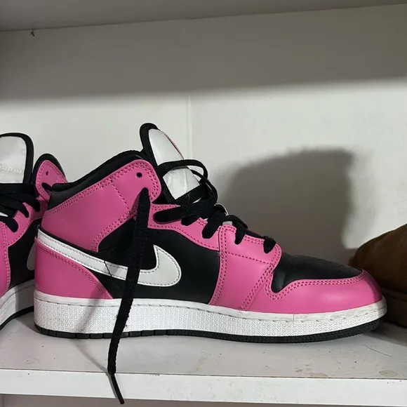 Kids Pink and Black Sneakers